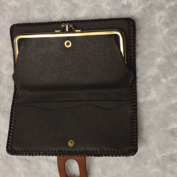 VINTAGE 3d Leather Wallet Hand-tooled R.A.R Roses Are Red. - Picture 6 of 8